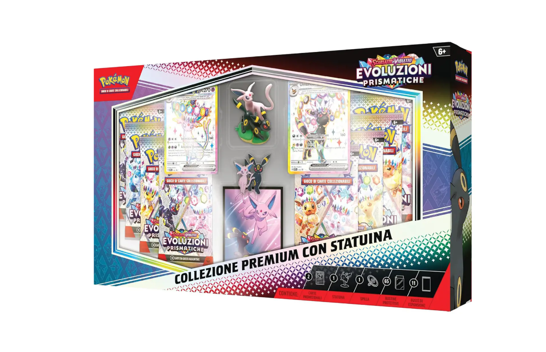 Collezione Premium Evoluzioni Prismatiche con Statuina Espeon e Umbreon (IT)