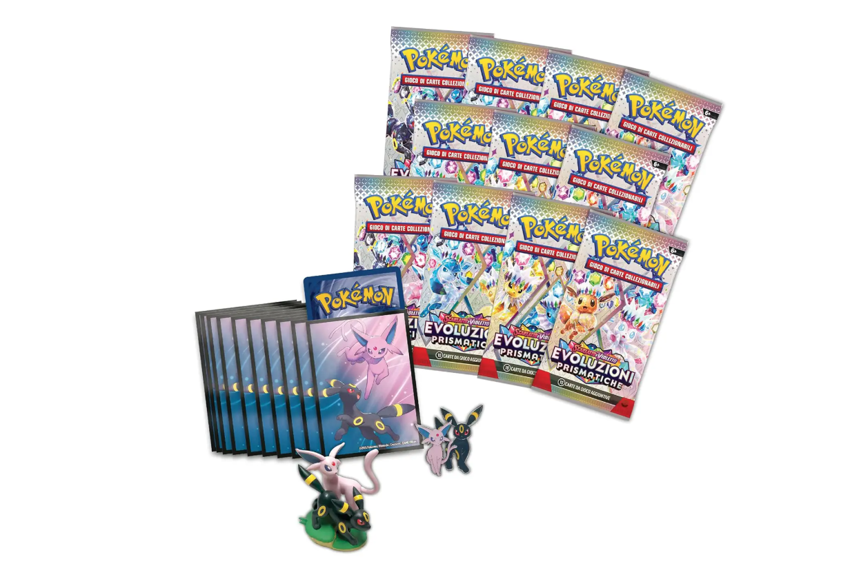 Collezione Premium Evoluzioni Prismatiche con Statuina Espeon e Umbreon (IT)