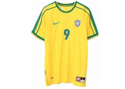 Nike Brazil 1998 Reissue Ronaldo Soccer Jersey Varsity Maize