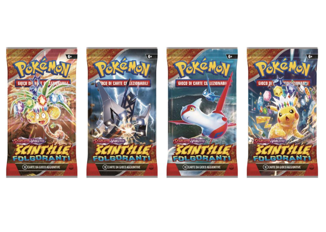 Scarlatto e Violetto Scintille Folgoranti 4 Buste Set Artwork (IT)