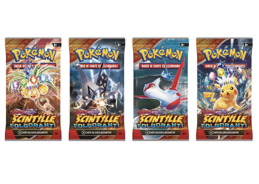 Scarlatto e Violetto Scintille Folgoranti 4 Buste Set Artwork (IT)