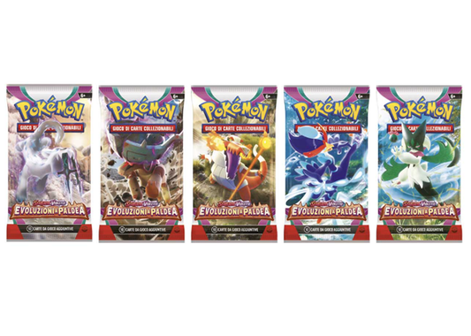 Scarlatto e Violetto Evoluzioni a Paldea 5 Buste Set Artwork (IT)